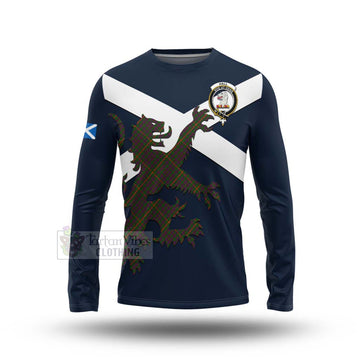 Hall Tartan Lion Rampant Long Sleeve T-Shirt  Proudly Display Your Heritage with Alba Gu Brath and Clan Name