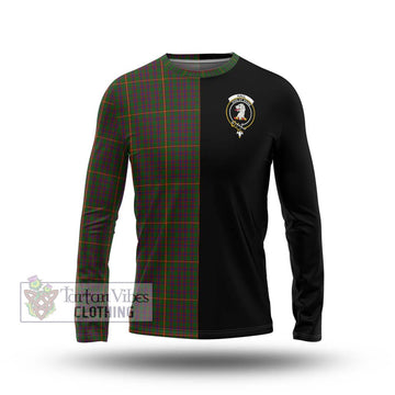 Hall Tartan Long Sleeve T-Shirt with Family Crest and Half Of Me Style