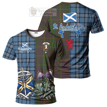 Hall Tartan T-Shirt Happy St. Andrew's Day Half Tartan Style