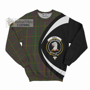 Hall Tartan Sweatshirt with Family Crest Circle Style