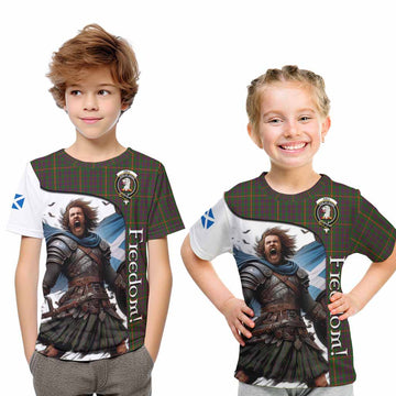 Hall Crest Tartan Kid T-Shirt Inspired by the Freedom of Scottish Warrior