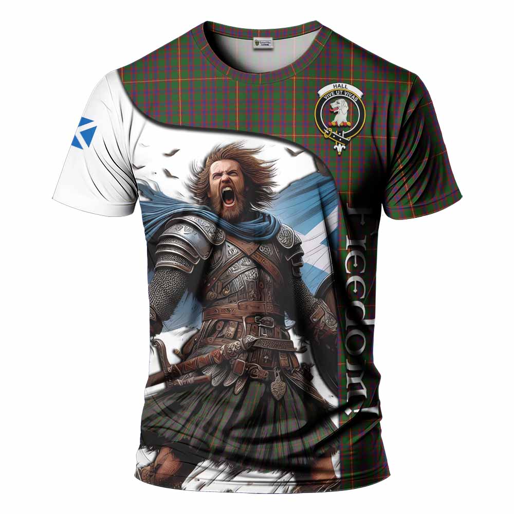 Hall Crest Tartan T-Shirt Inspired by the Freedom of Scottish Warrior