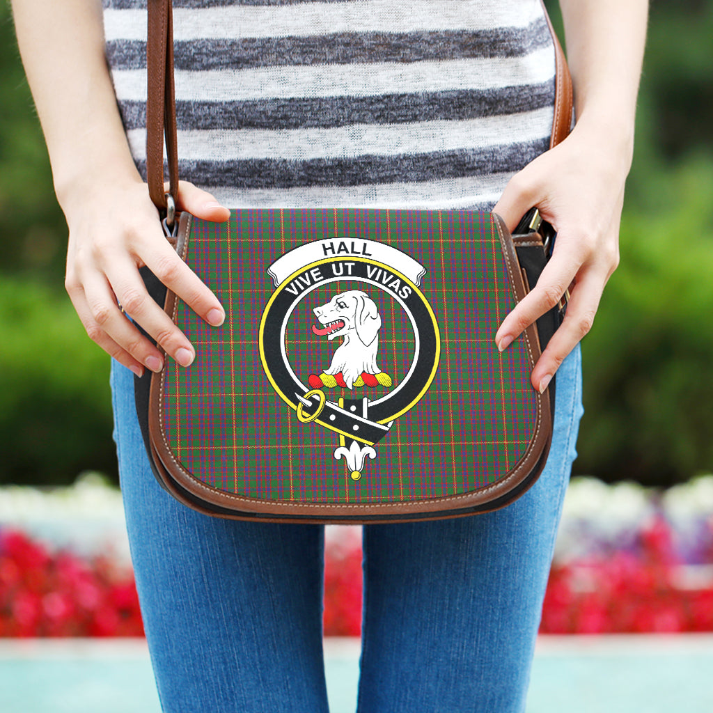 Hall Tartan Saddle Bag with Family Crest One Size - Tartan Vibes Clothing