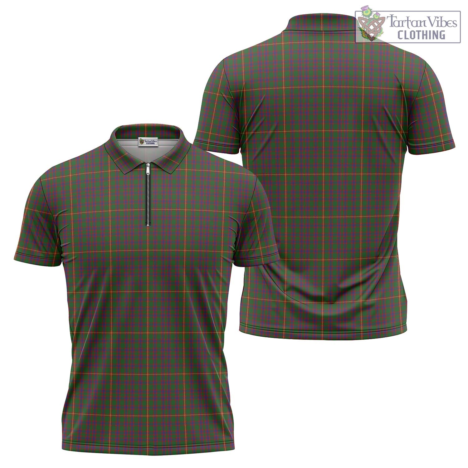 Tartan Vibes Clothing Hall Tartan Zipper Polo Shirt