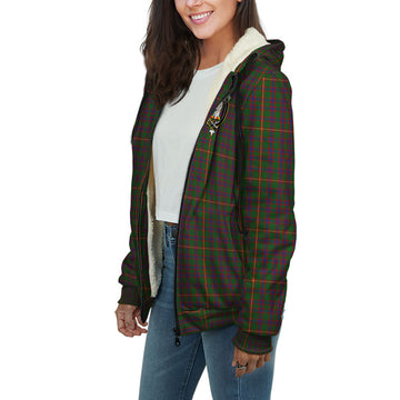 Hall Tartan Sherpa Hoodie with Family Crest