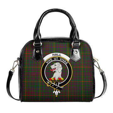 Hall Tartan Shoulder Handbags with Family Crest