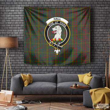 Hall Tartan Tapestry Wall Hanging and Home Decor for Room with Family Crest