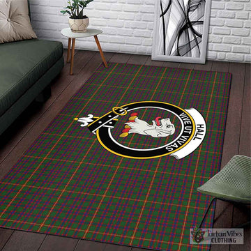 Hall Tartan Area Rug with Family Crest