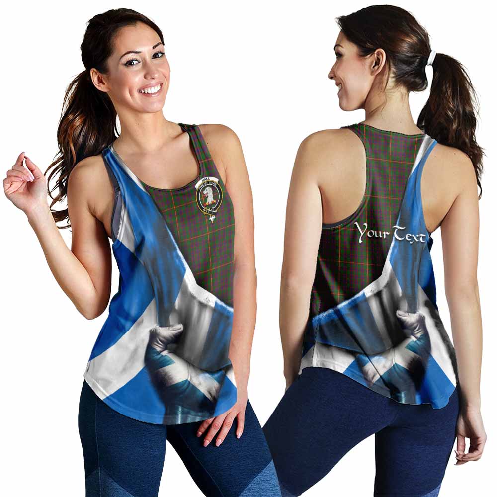 Tartan Vibes Clothing Hall Tartan Women's Racerback Tanks with Family Crest Scotland Patriotic Style