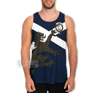 Hall Tartan Lion Rampant Men's Tank Top  Proudly Display Your Heritage with Alba Gu Brath and Clan Name