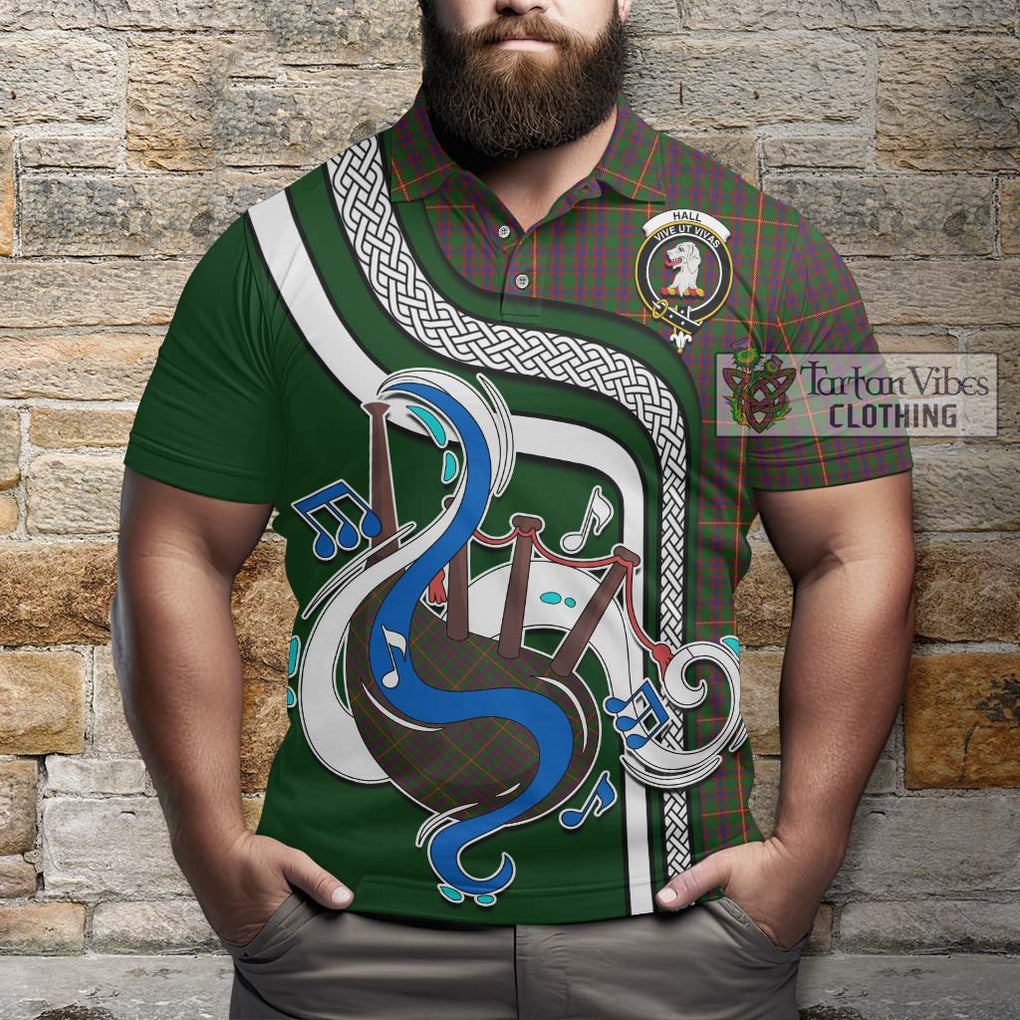 Tartan Vibes Clothing Hall Tartan Polo Shirt with Epic Bagpipe Style