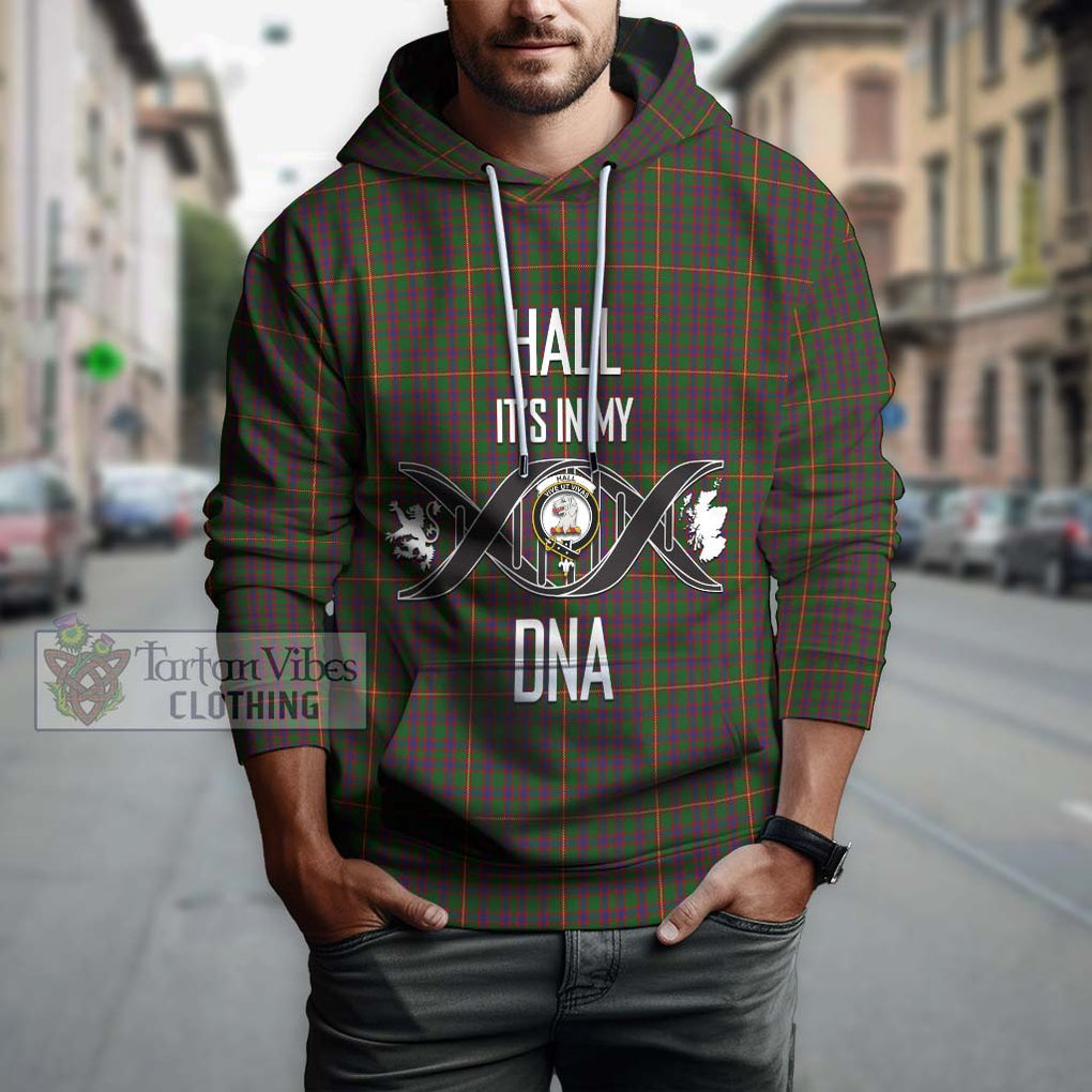 Hall Tartan Hoodie with Family Crest DNA In Me Style Pullover Hoodie - Tartanvibesclothing Shop