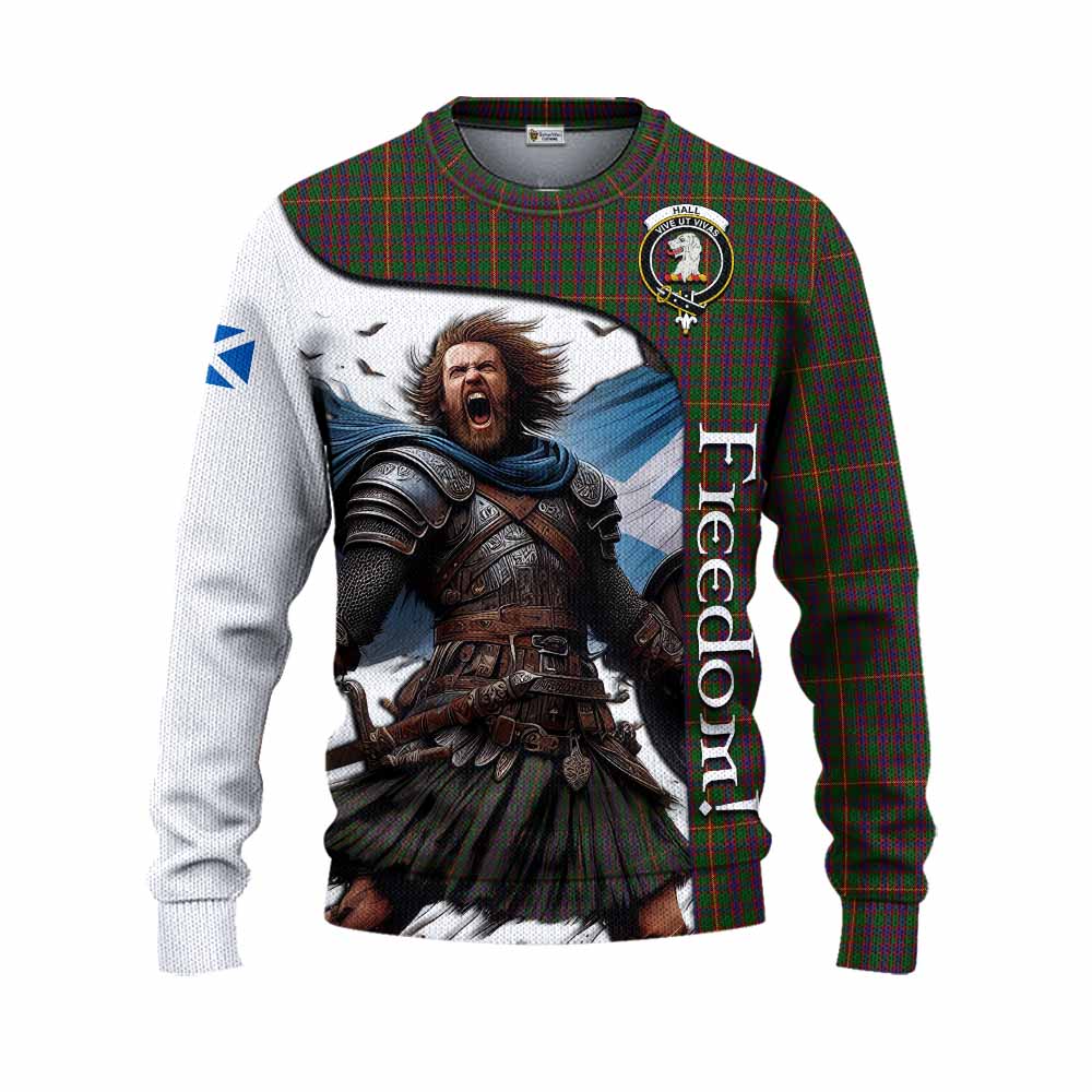 Tartan Vibes Clothing Hall Crest Tartan Knitted Sweater Inspired by the Freedom of Scottish Warrior