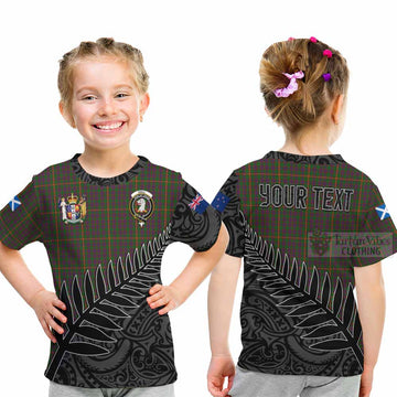 Hall Crest Tartan Kid T-Shirt with New Zealand Silver Fern Half Style