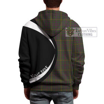 Hall Tartan Hoodie with Family Crest Circle Style