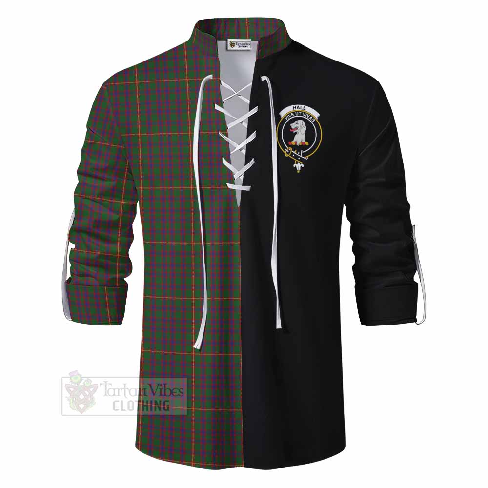 Tartan Vibes Clothing Hall Tartan Ghillie Kilt Shirt with Family Crest and Half Of Me Style