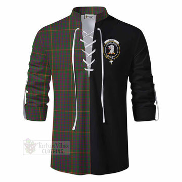 Hall Tartan Ghillie Kilt Shirt with Family Crest and Half Of Me Style