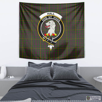 Hall Tartan Tapestry Wall Hanging and Home Decor for Room with Family Crest