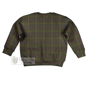 Hall Tartan Kid Ugly Sweater with Family Crest