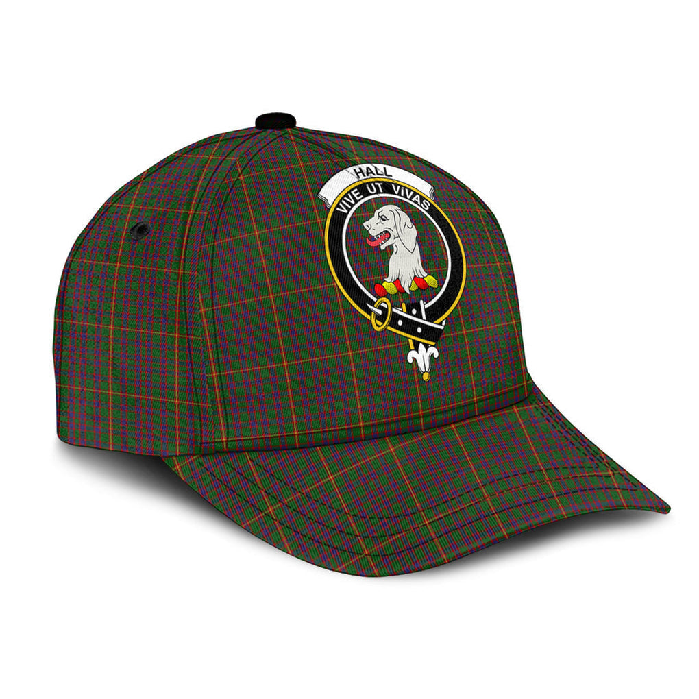 Hall Tartan Classic Cap with Family Crest - Tartan Vibes Clothing