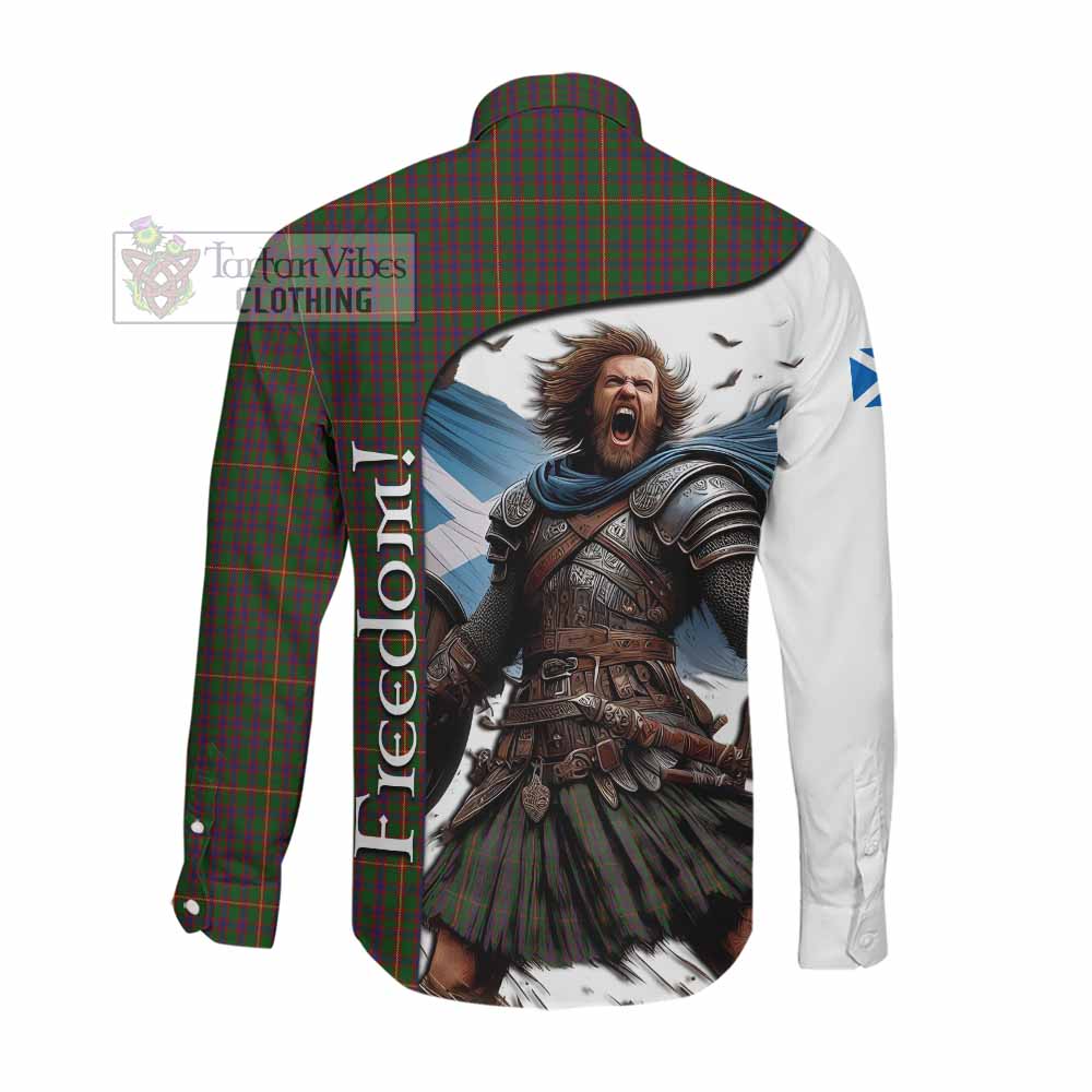 Tartan Vibes Clothing Hall Crest Tartan Long Sleeve Button Shirt Inspired by the Freedom of Scottish Warrior