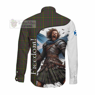 Hall Crest Tartan Long Sleeve Button Shirt Inspired by the Freedom of Scottish Warrior