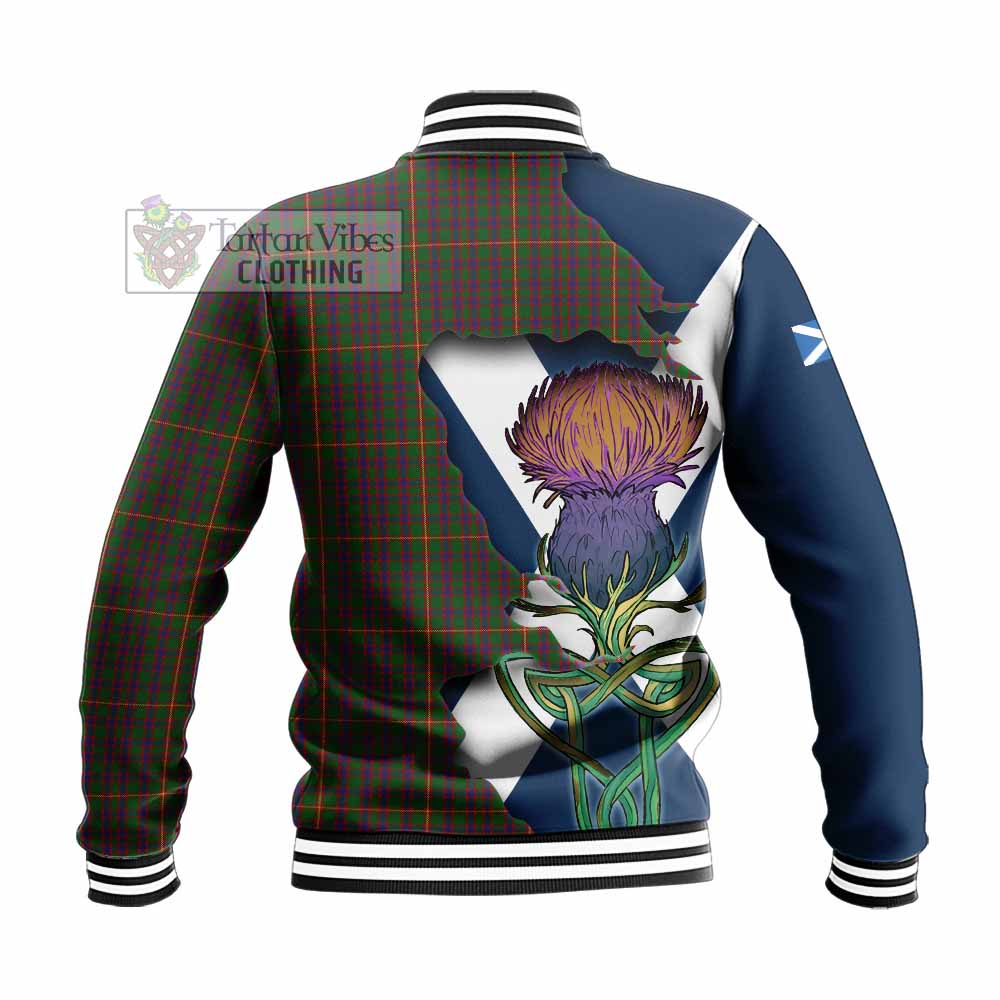 Hall Tartan Family Crest Baseball Jacket Scottish Thistle Celtic Inspired - Tartan Vibes Clothing