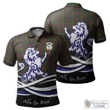 Hall Tartan Polo Shirt with Alba Gu Brath Regal Lion Emblem