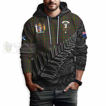 Hall Crest Tartan Hoodie with New Zealand Silver Fern Half Style