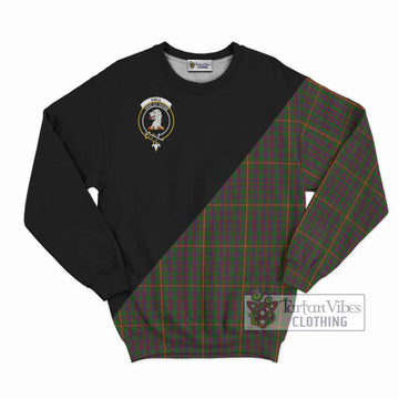 Hall Tartan Sweatshirt with Family Crest and Military Logo Style