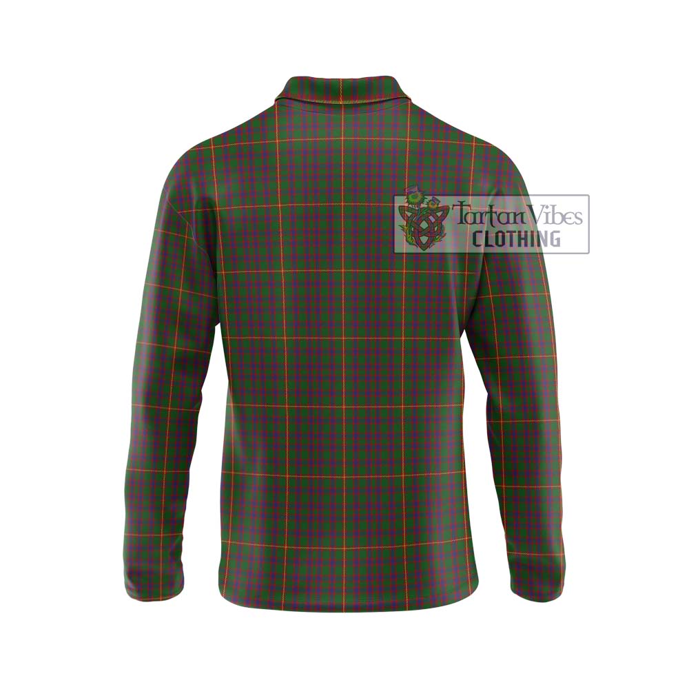 Hall Tartan Long Sleeve Polo Shirt with Family Crest DNA In Me Style - Tartanvibesclothing Shop