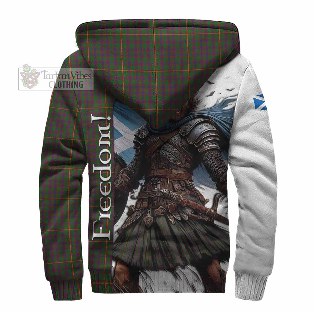 Tartan Vibes Clothing Hall Crest Tartan Sherpa Hoodie Inspired by the Freedom of Scottish Warrior