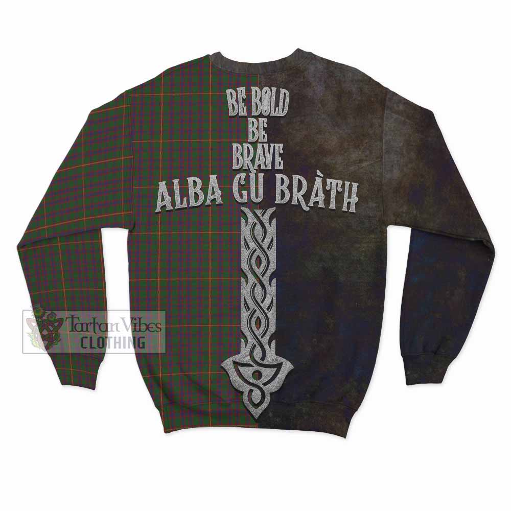 Hall Tartan Family Crest Sweatshirt Alba Gu Brath Be Brave Lion Ancient Style - Tartan Vibes Clothing