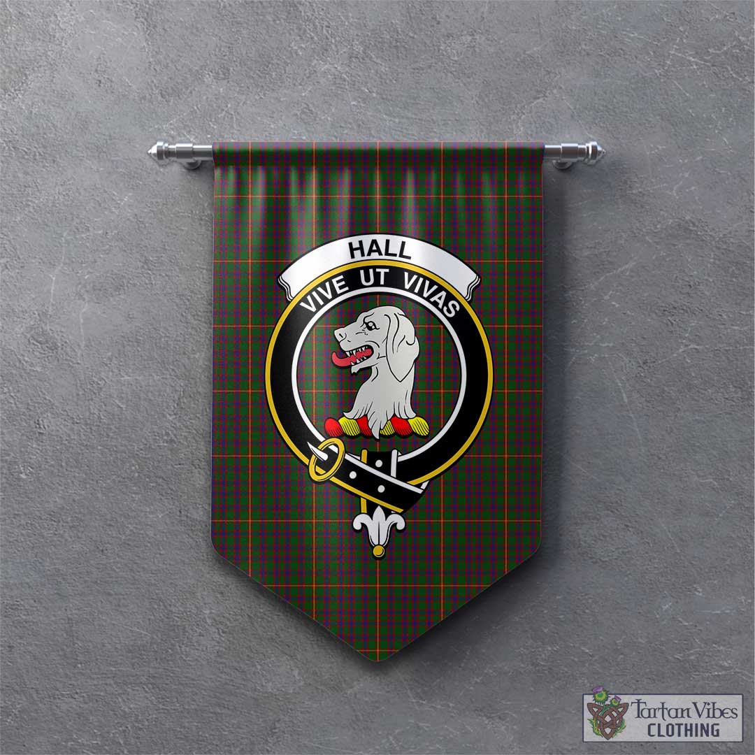 Tartan Vibes Clothing Hall Tartan Gonfalon, Tartan Banner with Family Crest