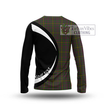 Hall Tartan Long Sleeve T-Shirt with Family Crest Circle Style