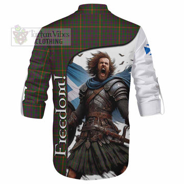 Hall Crest Tartan Ghillie Kilt Shirt Inspired by the Freedom of Scottish Warrior