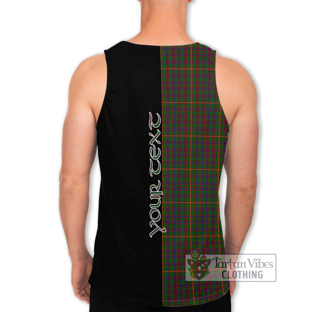 Hall Tartan Men's Tank Top with Family Crest and Half Of Me Style - Tartanvibesclothing Shop