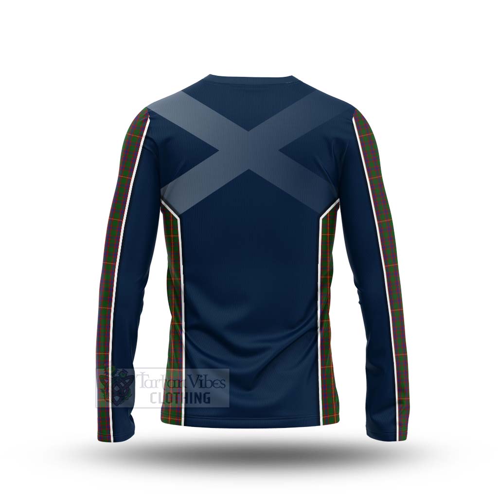 Tartan Vibes Clothing Hall Tartan Long Sleeve T-Shirt with Family Crest and Scottish Thistle Vibes Sport Style