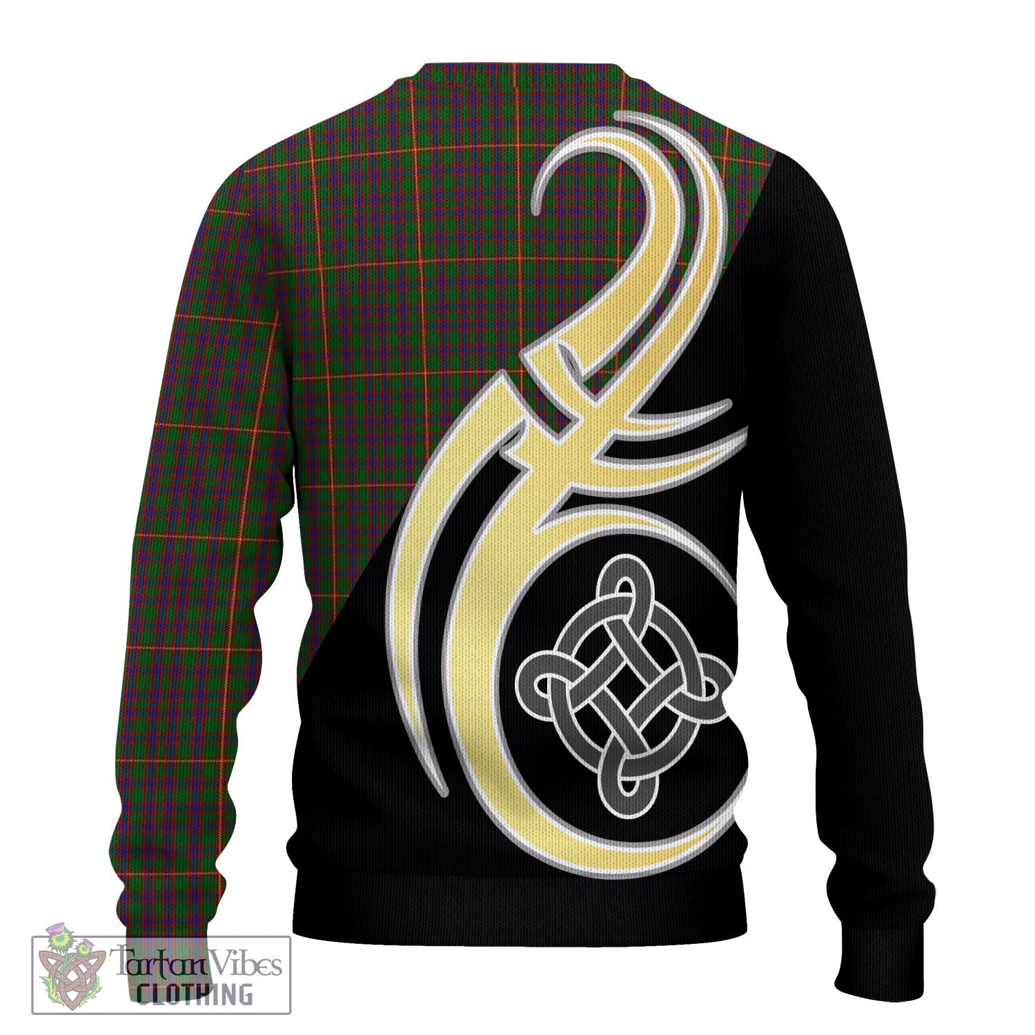 Hall Tartan Knitted Sweater with Family Crest and Celtic Symbol Style - Tartan Vibes Clothing