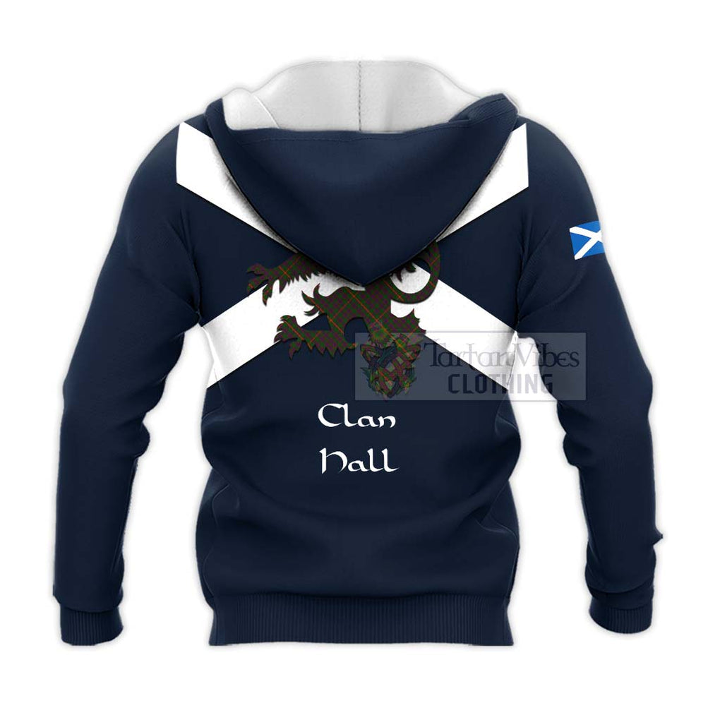 Tartan Vibes Clothing Hall Tartan Lion Rampant Knitted Hoodie – Proudly Display Your Heritage with Alba Gu Brath and Clan Name