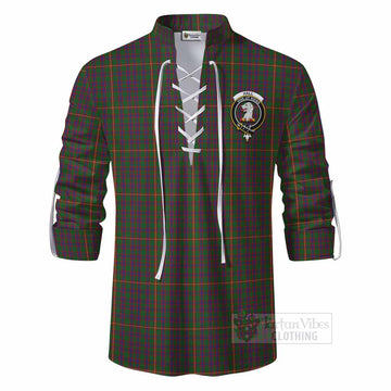 Hall Tartan Ghillie Kilt Shirt with Family Crest DNA In Me Style