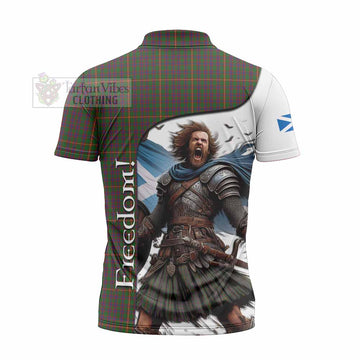 Hall Crest Tartan Zipper Polo Shirt Inspired by the Freedom of Scottish Warrior