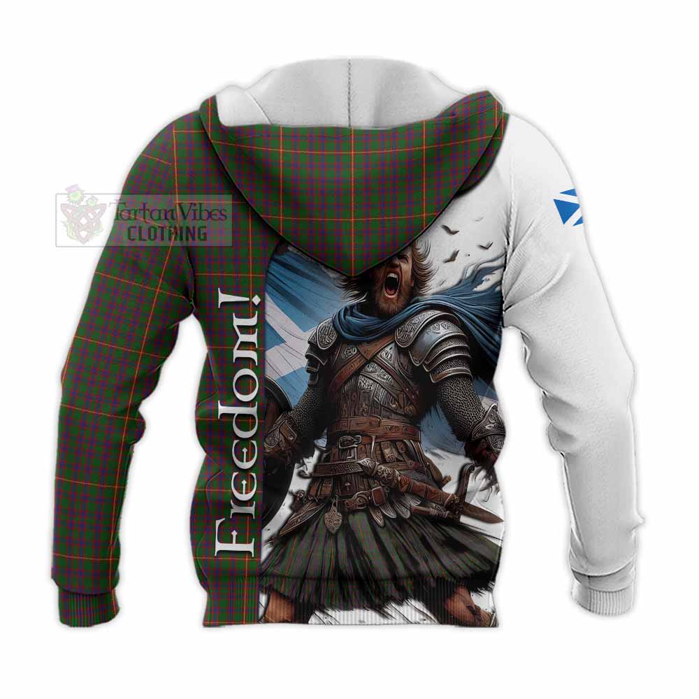 Tartan Vibes Clothing Hall Crest Tartan Knitted Hoodie Inspired by the Freedom of Scottish Warrior