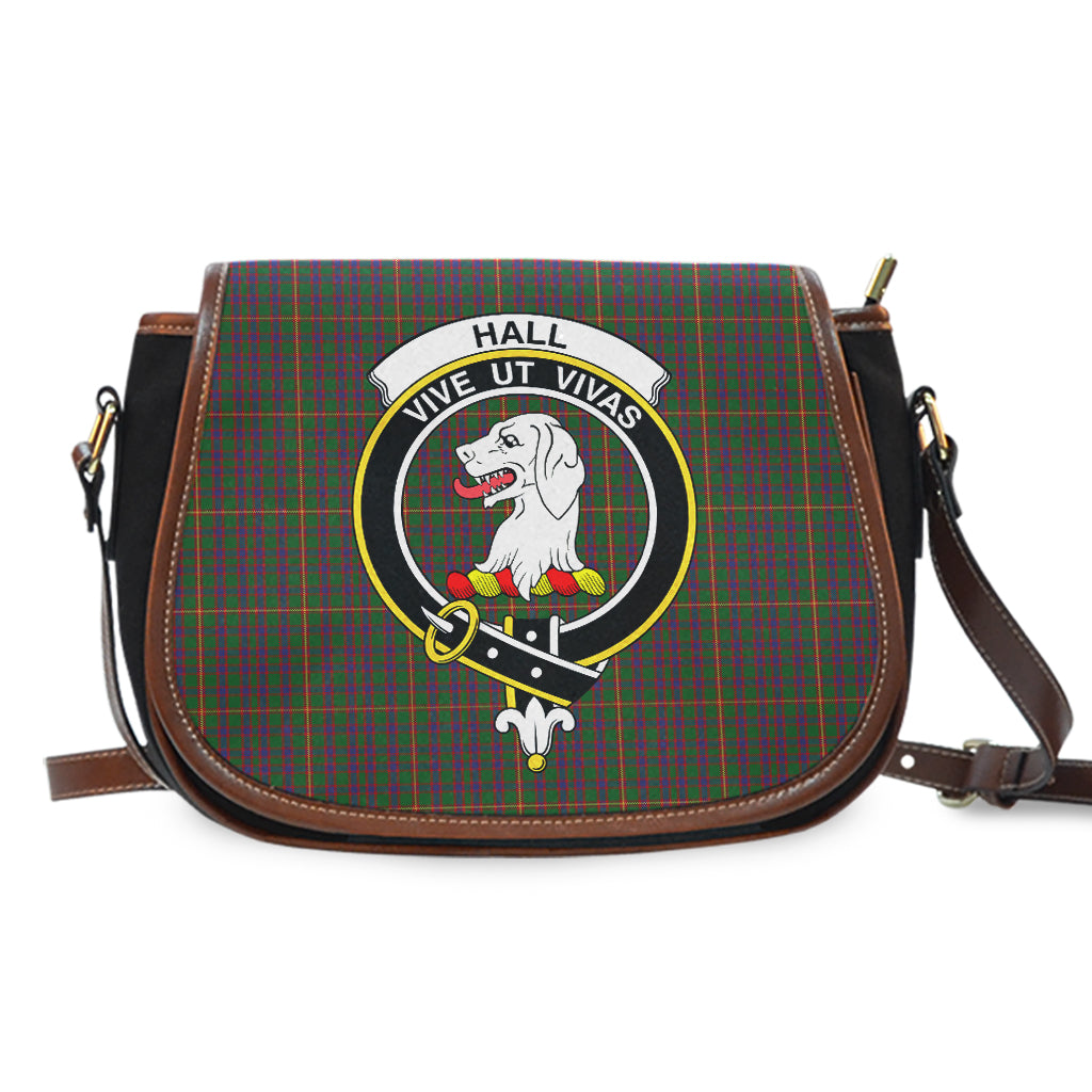 Hall Tartan Saddle Bag with Family Crest - Tartan Vibes Clothing