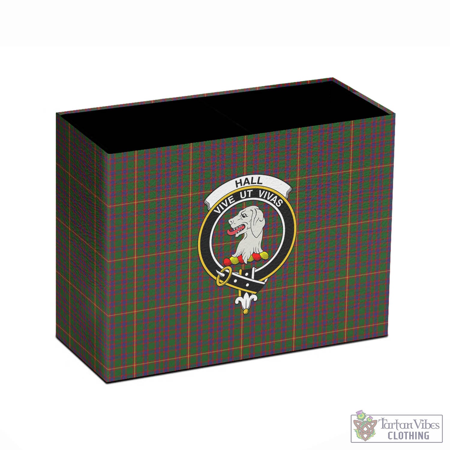 Tartan Vibes Clothing Hall Tartan Pen Holder with Family Crest