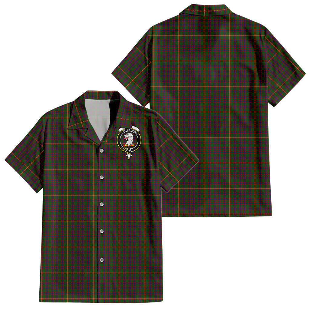 hall-tartan-short-sleeve-button-down-shirt-with-family-crest