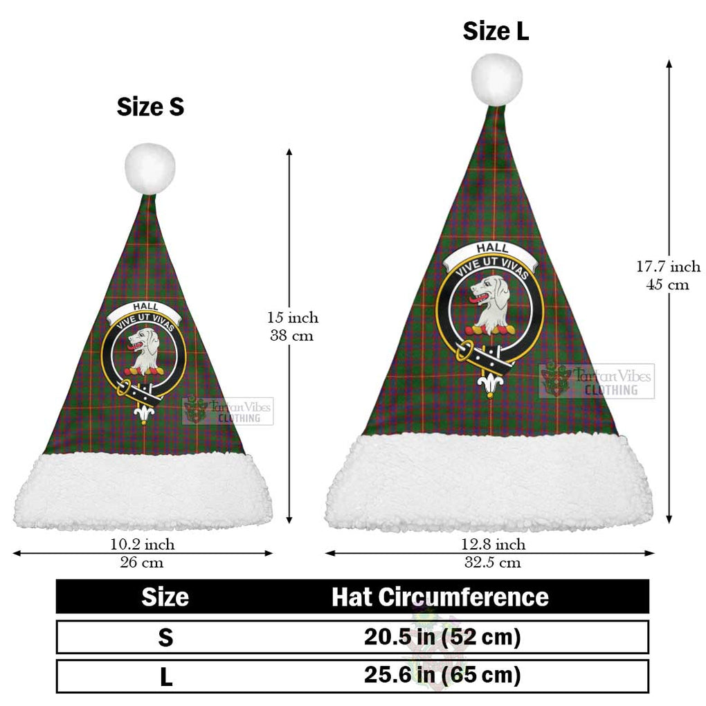 Tartan Vibes Clothing Hall Tartan Christmas Santa Hats with Family Crest