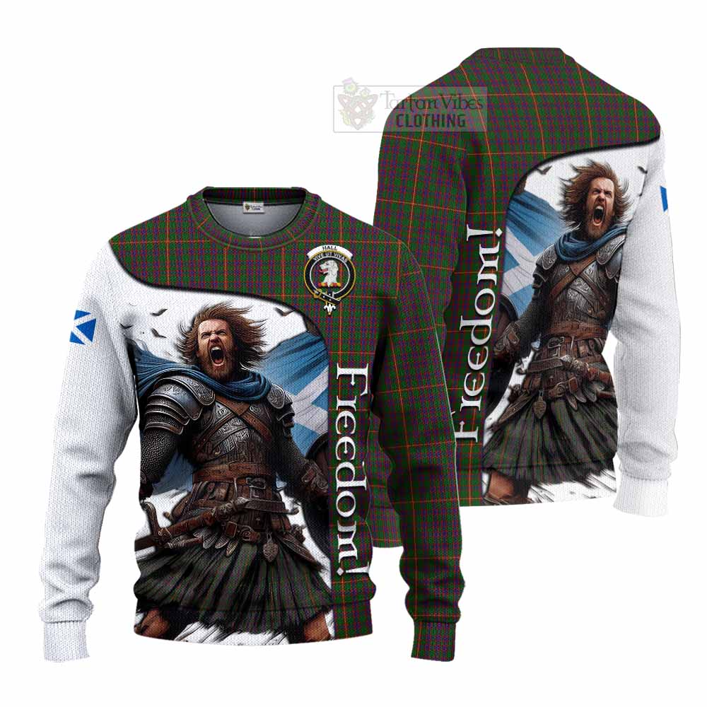 Tartan Vibes Clothing Hall Crest Tartan Knitted Sweater Inspired by the Freedom of Scottish Warrior