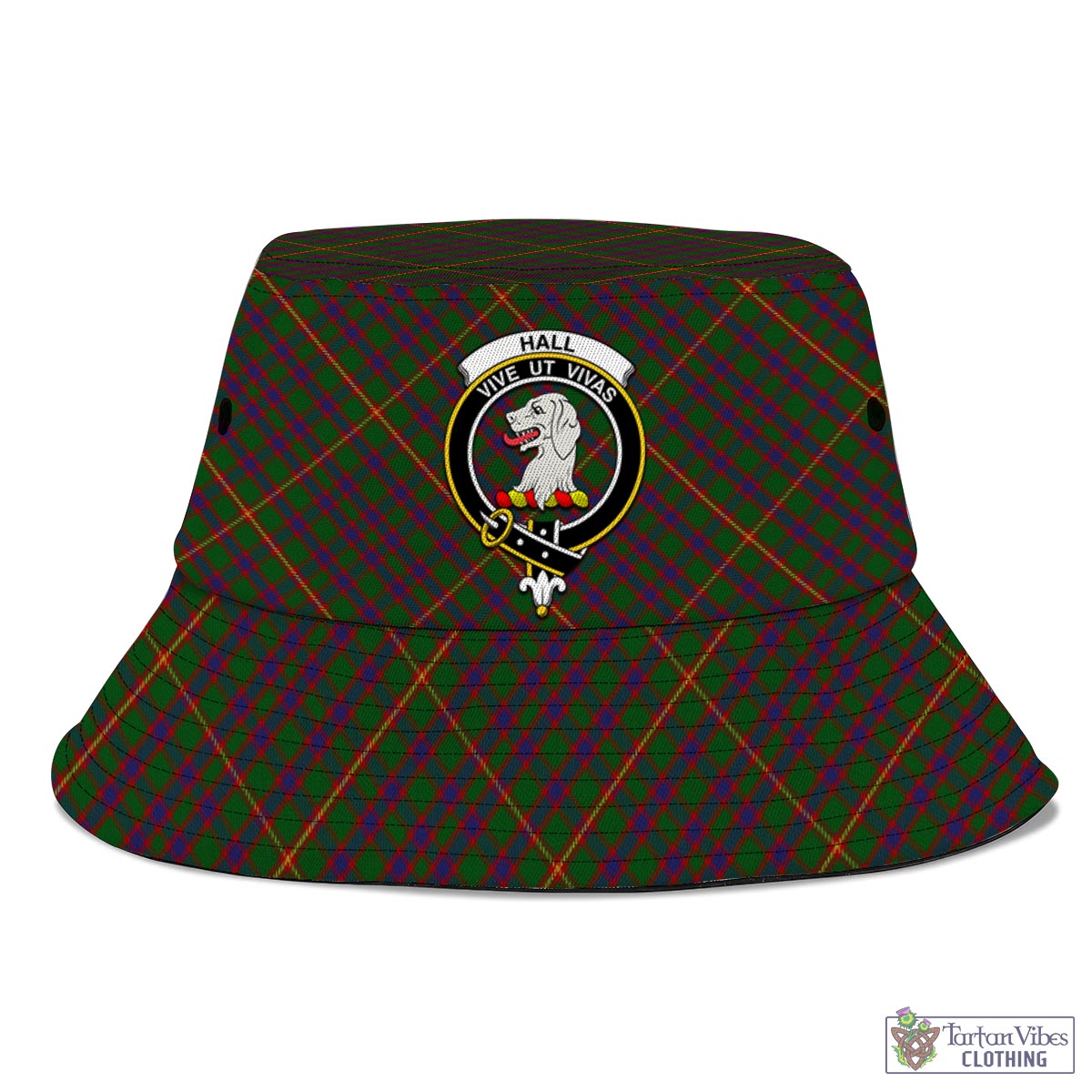 Tartan Vibes Clothing Hall Tartan Bucket Hat with Family Crest