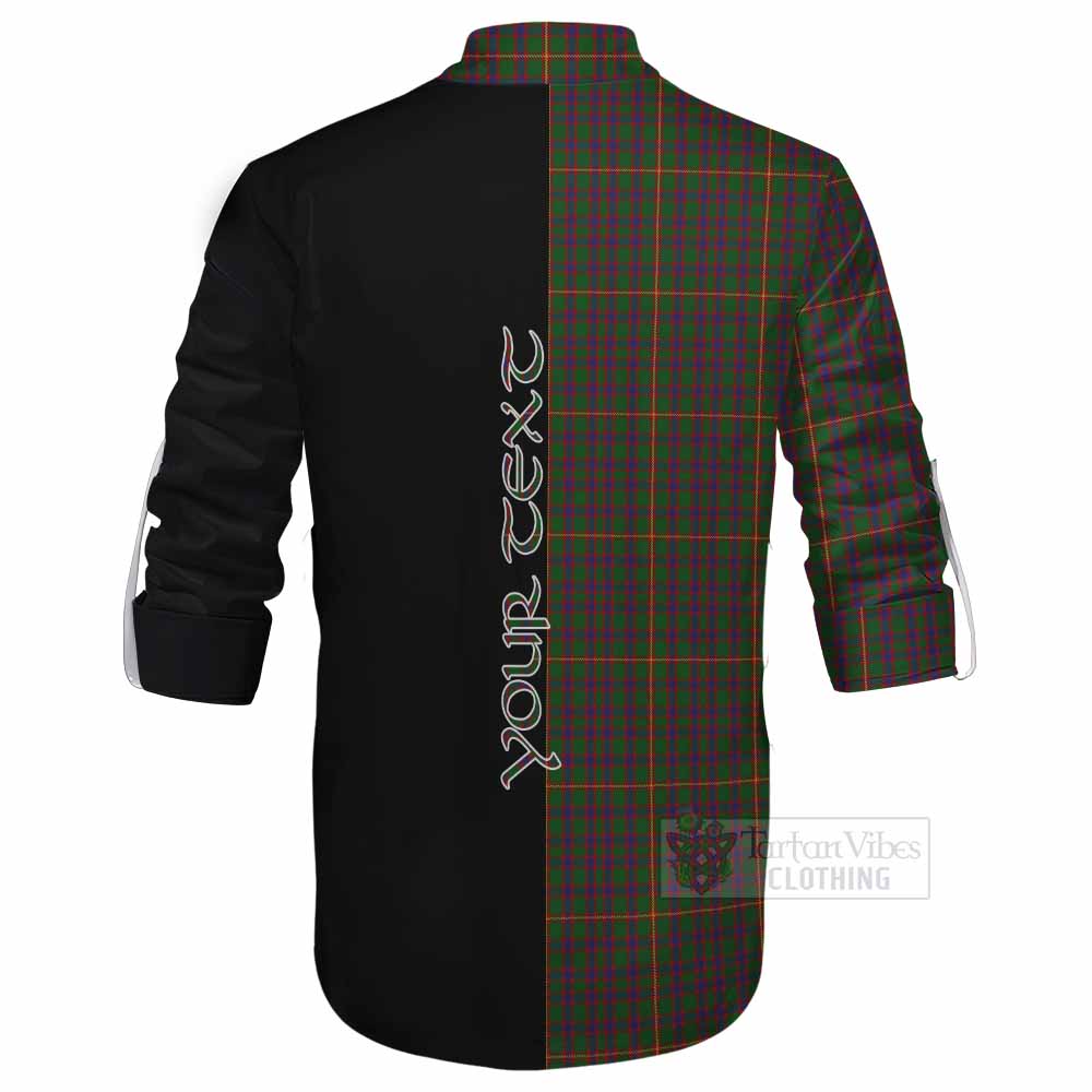 Tartan Vibes Clothing Hall Tartan Ghillie Kilt Shirt with Family Crest and Half Of Me Style